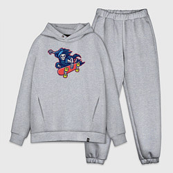 Мужской костюм оверсайз Смерть скейтер, цвет: меланж