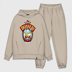 Мужской костюм оверсайз Duff beer with Homer, цвет: миндальный