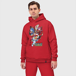 Мужской костюм оверсайз Samurai pizza cats, цвет: красный — фото 2