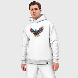 Мужской костюм оверсайз Eagle - America, цвет: белый — фото 2