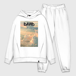 Мужской костюм оверсайз David облака, цвет: белый