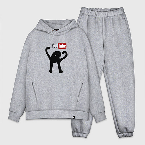 Мужской костюм оверсайз Чините ютуб мем / Меланж – фото 1