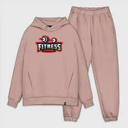 Мужской костюм оверсайз Sport fitness center, цвет: пыльно-розовый