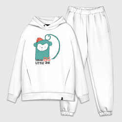 Мужской костюм оверсайз Мечтай по-крупному малыш, цвет: белый