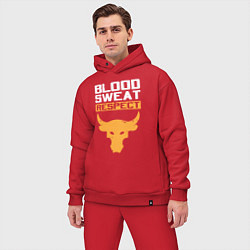 Мужской костюм оверсайз Blood sweet respect logo, цвет: красный — фото 2