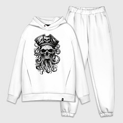 Мужской костюм оверсайз Octopus skull, цвет: белый