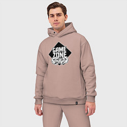 Мужской костюм оверсайз Game zone, цвет: пыльно-розовый — фото 2