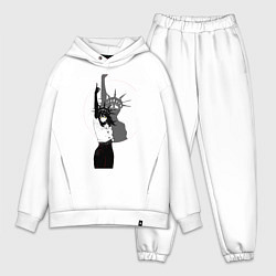 Мужской костюм оверсайз Человек-бензопила Йор, цвет: белый