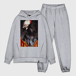 Мужской костюм оверсайз Дандадан: Кэн Такакура, цвет: меланж