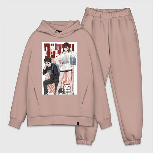 Мужской костюм оверсайз Такакура Момо Аясэ / Пыльно-розовый – фото 1