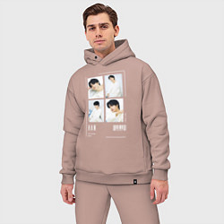 Мужской костюм оверсайз Han stray kids cute, цвет: пыльно-розовый — фото 2