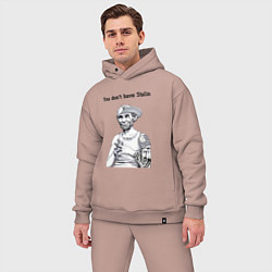 Мужской костюм оверсайз You dont have Stalin, цвет: пыльно-розовый — фото 2