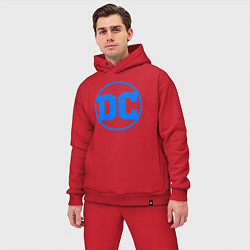 Мужской костюм оверсайз DC comics logo, цвет: красный — фото 2
