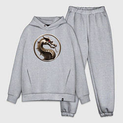 Мужской костюм оверсайз Mortal kombat movie logo, цвет: меланж