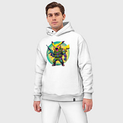 Мужской костюм оверсайз Cool Pikachu - special forces, цвет: белый — фото 2