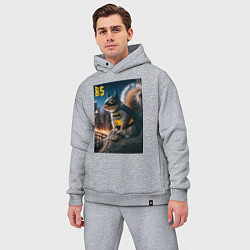 Мужской костюм оверсайз Bat squirrel - ai art fantasy, цвет: меланж — фото 2