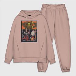 Мужской костюм оверсайз Сыграем в игру, цвет: пыльно-розовый