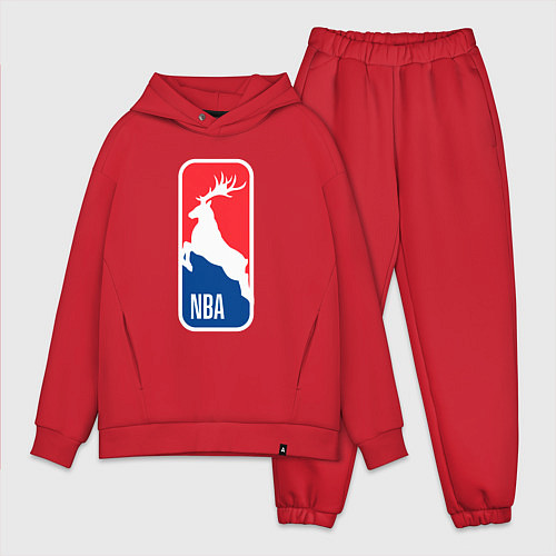 Мужской костюм оверсайз NBA Bucks / Красный – фото 1