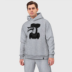 Мужской костюм оверсайз Тукан ковбой, цвет: меланж — фото 2