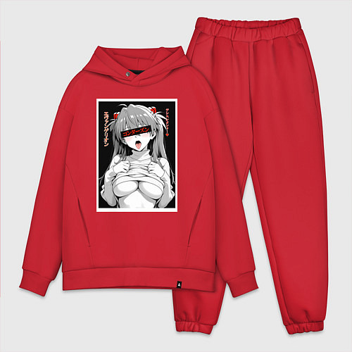 Мужской костюм оверсайз Sexy Asuka Langley - Evangelion / Красный – фото 1