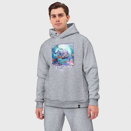 Мужской костюм оверсайз Байлу / Меланж – фото 3