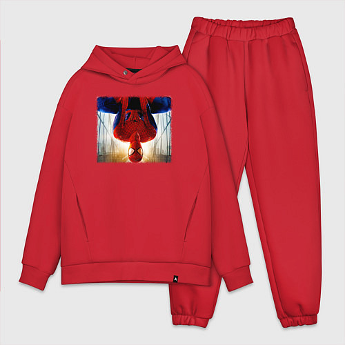 Мужской костюм оверсайз Новый человек паук / Красный – фото 1