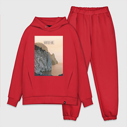 Мужской костюм оверсайз Горная душа, цвет: красный