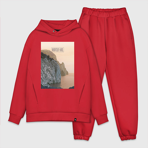 Мужской костюм оверсайз Горная душа / Красный – фото 1
