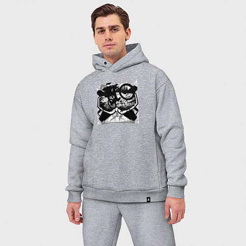 Мужской костюм оверсайз Лесные райдеры / Меланж – фото 3