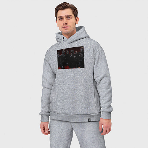 Мужской костюм оверсайз Красная Армия - СССР / Меланж – фото 3