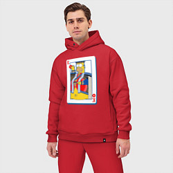 Мужской костюм оверсайз Король Гомер, цвет: красный — фото 2