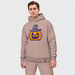 Мужской костюм оверсайз Тыковка в шляпке, цвет: пыльно-розовый — фото 2