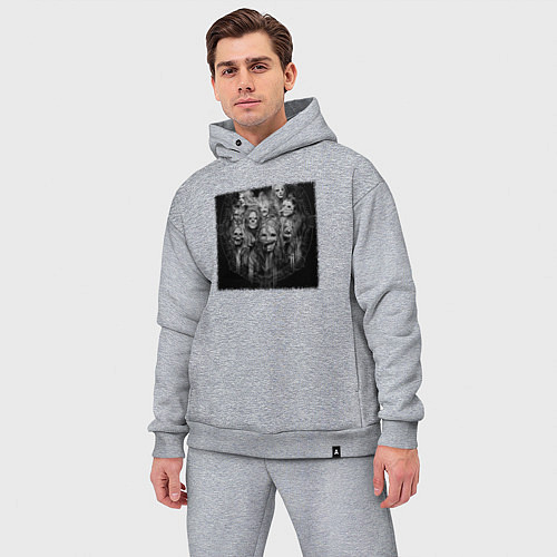 Мужской костюм оверсайз Слипкнот группа / Меланж – фото 3