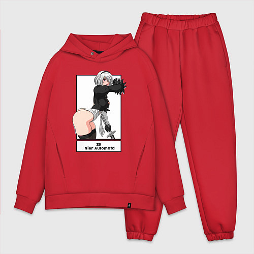 Мужской костюм оверсайз 2B с катаной / Красный – фото 1