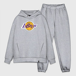 Мужской костюм оверсайз LaBron Lakers, цвет: меланж