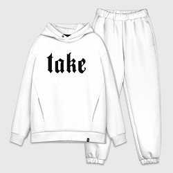 Мужской костюм оверсайз Тейк - сленг, цвет: белый