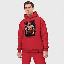 Мужской костюм оверсайз Майк Тайсон мировой бокс, цвет: красный — фото 2