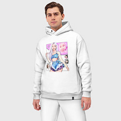 Мужской костюм оверсайз Blackpink - Rose, цвет: белый — фото 2