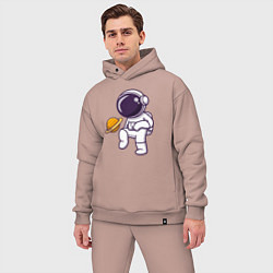 Мужской костюм оверсайз Saturn football, цвет: пыльно-розовый — фото 2