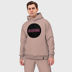 Мужской костюм оверсайз Blackpink logotype - group of South Korea, цвет: пыльно-розовый — фото 2