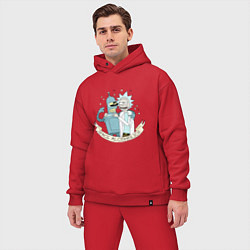 Мужской костюм оверсайз Bander and Rick - space alcoholics, цвет: красный — фото 2