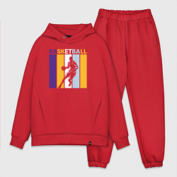 Мужской костюм оверсайз Play basketball, цвет: красный
