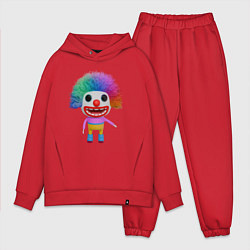 Мужской костюм оверсайз Cartoon clown colorful, цвет: красный