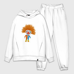 Мужской костюм оверсайз Рыжеволосый клоун, цвет: белый