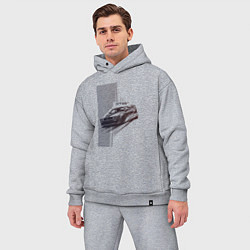 Мужской костюм оверсайз Спорткар для уличной гонки, цвет: меланж — фото 2