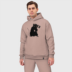 Мужской костюм оверсайз Gas rat, цвет: пыльно-розовый — фото 2