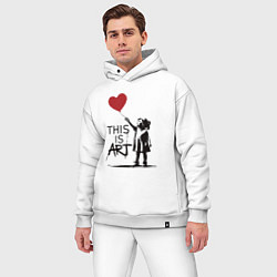 Мужской костюм оверсайз Это искусство, цвет: белый — фото 2