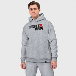 Мужской костюм оверсайз Amsterdam city, цвет: меланж — фото 2