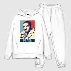 Мужской костюм оверсайз Drake obey, цвет: белый