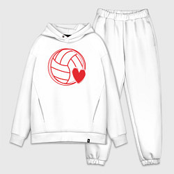 Мужской костюм оверсайз Volley love, цвет: белый